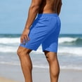 thumbnail image 5 of DDAPJ pyju Men Beach Athletic Shorts Drawstring Elasic Waist Swim Trunks Quick Dry Summer Shorts with Pockets Blue L, 5 of 8
