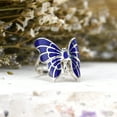 thumbnail image 2 of Exotic Graceful Butterfly Blue Lapis Inlay Sterling Silver Ring for Anniversary Female Adult-9, 2 of 5