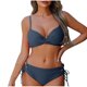 thumbnail image 2 of Traje de baño para mujer, bikini de tirantes sin espalda de color liso para mujer, trajes de baño para mujer, conjuntos de bikini para mujer, trajes de baño de bikini para mujer, 2 of 7