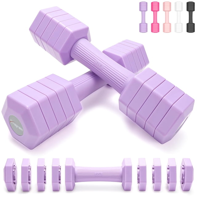 Set de Mancuernas Ajustables Fragraim 2-6 kg con Recubrimiento de Goma TPU Suave