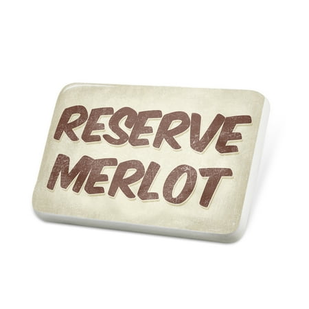 Merlot Reserve - Porcelein Pin Reserve Merlot Wine, Vintage style Lapel Badge – NEONBLOND
