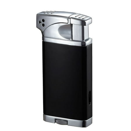 Skull Black Matte Lighter - Visol Coppia All-in-One Cigar, Cigarette, and Pipe Lighter - Black Matte