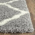 thumbnail image 5 of SAFAVIEH Montreal Cebrail Geometric Diamonds Shag Area Rug, Grey/Ivory, 10' x 14', 5 of 6