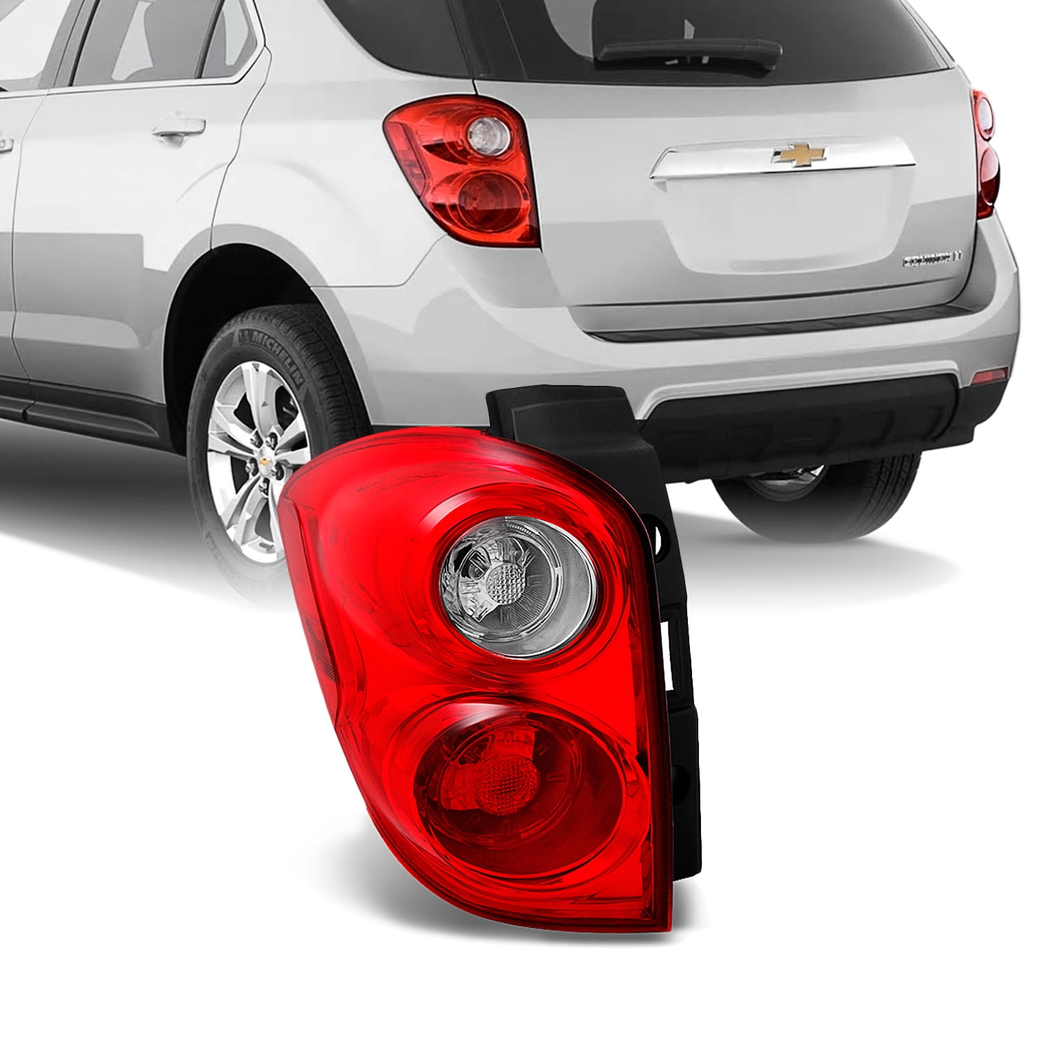 CHROME TRIM BEZEL TAIL LIGHTS COVER COVERS FOR 2010-2015 CHEVY EQUINOX 