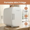 thumbnail image 5 of edx 4L Mini Fridge, Compact Refrigerator & Small Cosmetics Cooler for Skincare, Food, Drinks, White, 5 of 8
