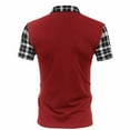 thumbnail image 4 of Njoeus Golf Shirts For Men Compression Shirt Men Men'S Casual Short Sleeve Undershirt With Striped Cuffs Colorblocked Plaid, 4 of 5