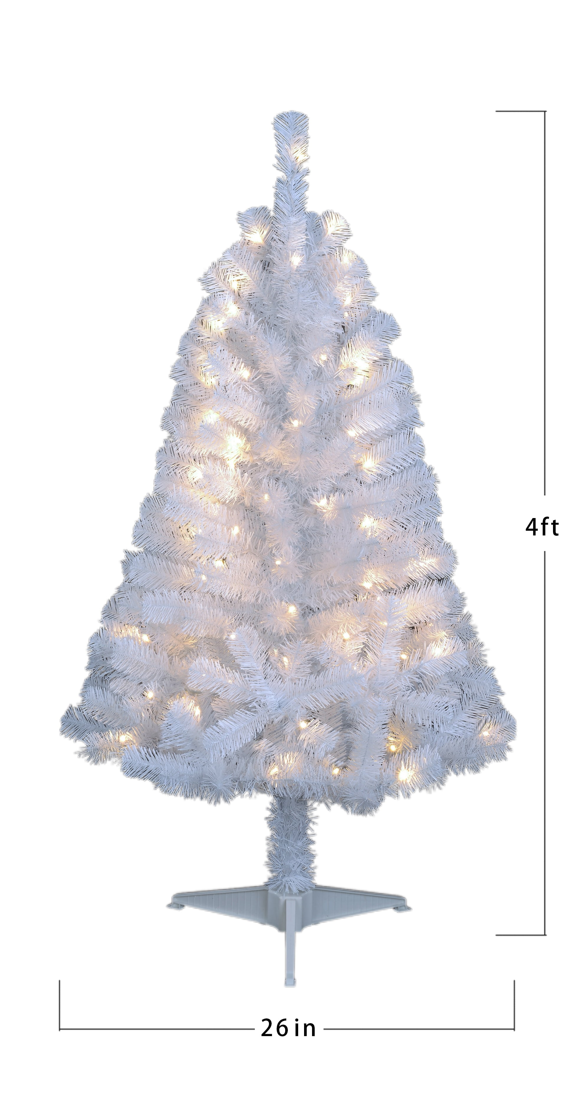 ✳︎new arrival✳︎christmastreeクリスマスツリー④white Holiday Time 4' Pre-Lit LED Color-Changing Concord Pine Christmas