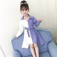 thumbnail image 4 of Robes pour Fille Robe de Fête à Rayures Patchwork pour Fille Robe Ajustée Irrégulière pour Enfants pour Filles Automne Vêtements Coréens pour Filles 6 8 10 12 14, 4 of 6