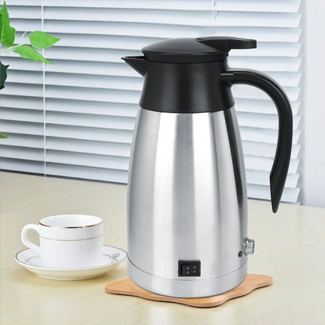 Electric Hot Water Cup, Portable Electric Kettle 2.6x3.3x9.8in Anti-skid Base Tea Kettle Electric, 24V/12V 240W/120W For Tourism Auto