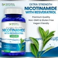 thumbnail image 2 of Extra Strength Nicotinamide 1200mg with Resveratrol (Vitamin B-3) 120 Veggie Capsules Gluten Free & Non-GMO, 2 of 6