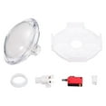 thumbnail image 1 of Unique Bargains Boutons d'Arcade ABS Transparence Boîte Octogonale Convexe Ronde pour Console de Jeu DC 12V Blanc, 1 of 7