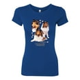 thumbnail image 2 of If It's Not a Collie It's Just a Dog Gift | Womens Dog Lover Slim Fit Junior Tee, Royal, Large, 2 of 4