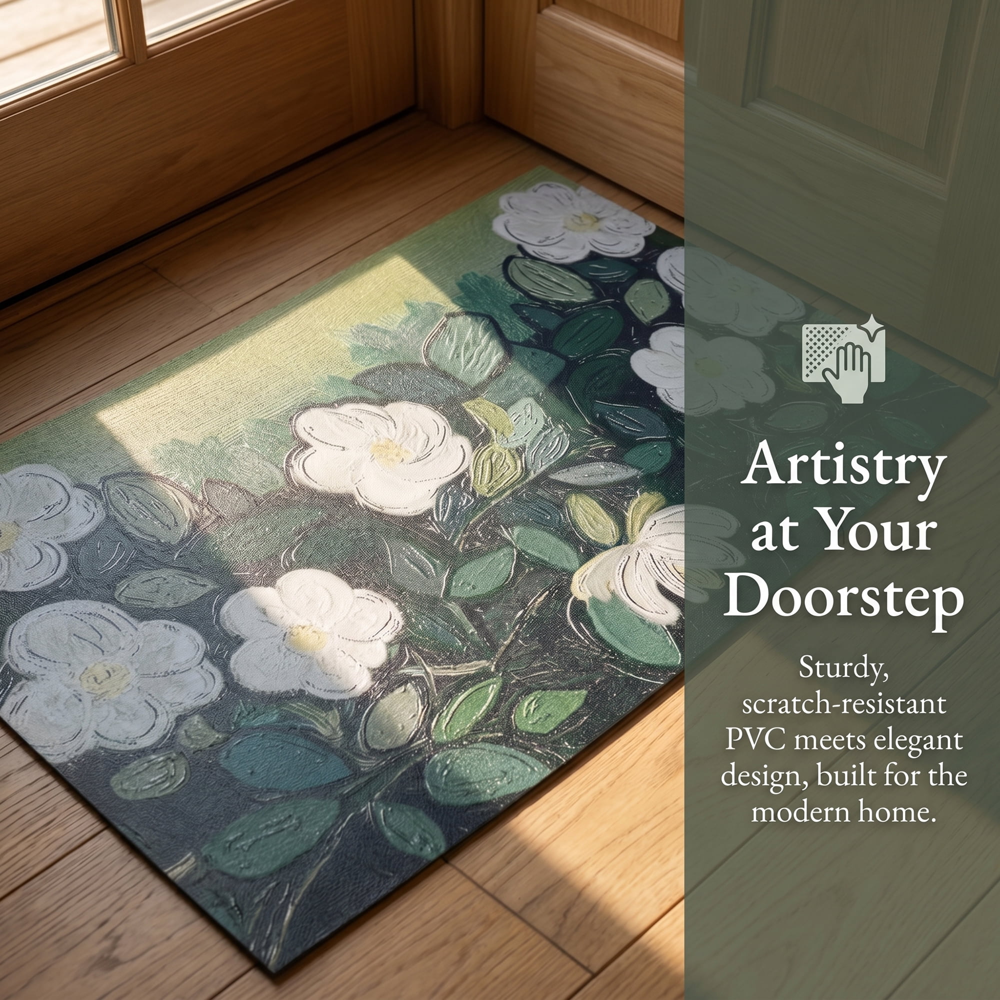 Unique Bargains Boho Doormat Non-Slip Doormat for Outdoor Entrance Dark Green 30" x 18"