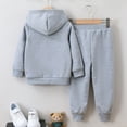 thumbnail image 6 of Gubotare Girls Clothing Sets Girls' Clothing Set Print Crop Top Hoodies Sweatpants 2 Piece Outfits Kids Sweatsuit Tracksuit Jogger Set Size 9-10 (Gray,9-10 Years), 6 of 9