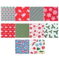 thumbnail image 1 of 40 Pcs Lots de Tissus en Coton pour Couture Patchwork de Noël, 1 of 8