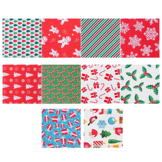 40 Pcs Lots de Tissus en Coton pour Couture Patchwork de Noël