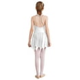 thumbnail image 2 of TiaoBug Kids Girls Figure Skating Dance Dress Sleeveless Lyrical Leotard Dancewear White 8, 2 of 6