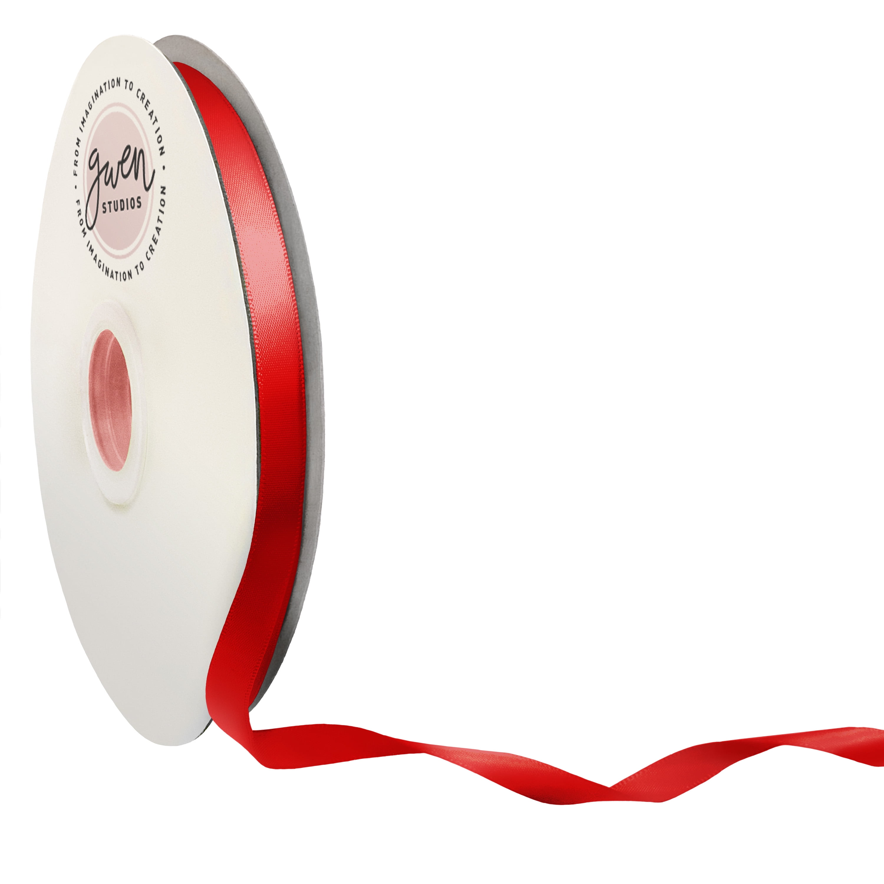 Red Single Face Satin Ribbon, 3/8