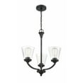 thumbnail image 4 of 9113-SN Millennium Lighting Josleen - 3 Light Chandelier-21 Inches Tall and 18 Inches Wide-Satin Nickel Finish    -Traditional Installation, 4 of 6