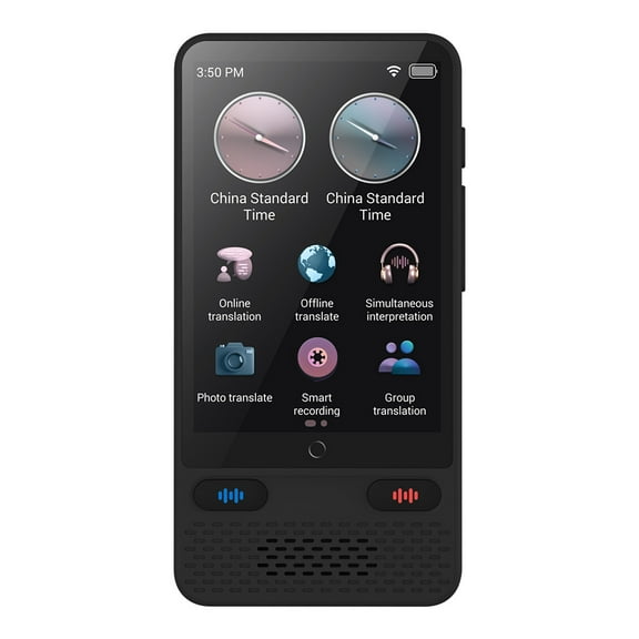 Portable Language Translator Device with 138 Languages Voice Translating Offline Translation Simultaneous Interpretation Support Voice Video Recording Text / Photo Translate with Unit Conversion and
