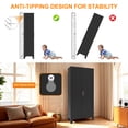 thumbnail image 4 of avobird 61'' 2 Shapely Doors Cabinet, Metal Storage Cabinet with Doors and Adjustable Shelves, for Bedroom, Living Room, Kitchen, Black, 4 of 7