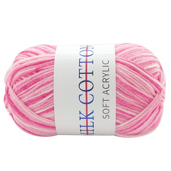 AUQ Knitted Yarn 1 Roll 3 Strands Crochet Yarn Colorful Knitting Yarn DIY Breathable Hand Crocheting Variegated Yarn Thread Needlework Tool Ball of thread for Socks (Color A)