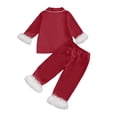 thumbnail image 4 of Shadoumai Big Halloween Pajamas Crewneck Pumpkin Print Long Sleeve & Long Pants Outfit Fashion Nightwear Outfits 2-Piece Sleepwear Pjs for, 4 of 5