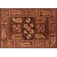 thumbnail image 1 of Ahgly Company Indoor Rectangle Oriental Orange Industrial Area Rugs, 3' x 5', 1 of 4