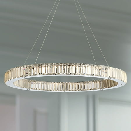 Possini Euro Design Chrome Pendant Chandelier 35 1/2