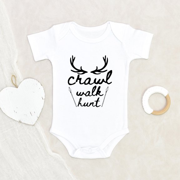 Hunting Baby Clothes - Crawl Walk Hunt Baby Clothes - Hiking Baby Clothes