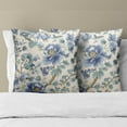 thumbnail image 3 of Blue Flower Throw Pillow Cover 20x20 Inch Set of 2 Spring and Summer Chinoiserie Floral Decorative Cushion Covers Blue and White Square Cotton Outdoor Pillowcase for Home Sofa Porch Bedroom, 3 of 16