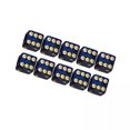 thumbnail image 1 of TISHITA 4X Acrylic Six Sided Dices Set Toys 16mm Opaque for RPG Math Teaching Black, 1 of 7