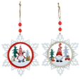thumbnail image 1 of Colgantes de Árbol de Navidad Suyoo Copo de Nieve de Madera 3 Capas, 1 of 5