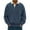 Dark Blue, variant on Men's Casual Flip Collar Long Sleeve Pullover Hoodie, Comfortable Top for Business and Leisure Wear,Army Green,L