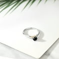 thumbnail image 4 of Gem Stone King 925 Sterling Silver and 10K Yellow Gold Black Onyx and White Lab Grown Diamond Engagement Ring for Women (0.51 Cttw, Gemstone December Birthstone, Size 6), 4 of 4