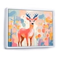 thumbnail image 2 of Designart "Graceful Deer Amidst Pink Florals I" Animals Framed Wall Art - Modern Farmhouse Pink Deer Landscape Living Room Framed Canvas Art, 2 of 6