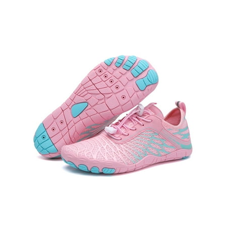 

Lacyhop Womens Mens Water Shoes Quick Dry Beach Shoe Breathable Aqua Socks Riding Anti-Slip Flats Climbing Barefoot Sneakers Pink 7