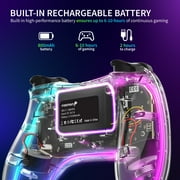 Fosmon Wireless Pro Controller for Switch 2/Switch/Lite/OLED, Rechargeable Gamepad with RGB Lighting, 6-Axis Gyro, 4 levels Vibration and Turbo for Nintendo Switch 2 Controller