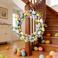 thumbnail image 6 of Spring Easter Eggs Wreath, 13.7 Inch Eggs Vine Wreath with Artificial Green Leaves, Easter Wreaths for Front Door Inside and Outside, Summer Spring Rustic Home Decor, 6 of 7