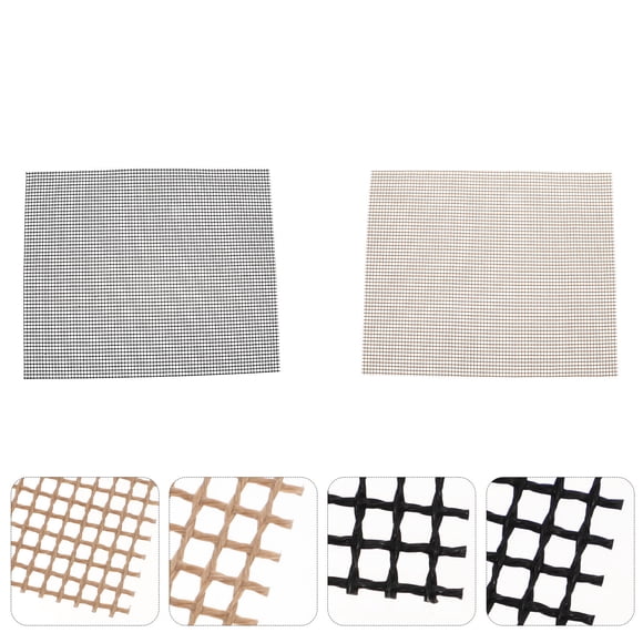 FENGGUIQU 6Ud Tapete Para Barbacoa Reutilizable Antiadherente De Malla Para Color Negro
