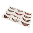 thumbnail image 2 of Maquillage de Bouche, Autocollant de Visage d'Halloween Ferme Non Réfléchissant 12 Feuilles Résistant à la Sueur Vive Effrayant pour la Scène Artistique, 2 of 8
