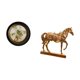 thumbnail image 5 of Marco de fotos antiguo europeo de resina con escultura ornamentada y figura de caballo para una elegante decoración retro del hogar y la oficina., 5 of 8