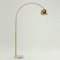 thumbnail image 5 of Brightech Olivia Floor Lamp, Arc Lamp for Living Rooms, Standing Lamp With LED Light Bulbs for Bedroom Reading, Great Living Room Décor, Tall Lamp for Offices – Brass/Gold, 5 of 10