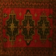 thumbnail image 1 of Ahgly Company Machine Washable Indoor Square Persian Yellow Traditional Area Rugs, 3' Square, 1 of 4