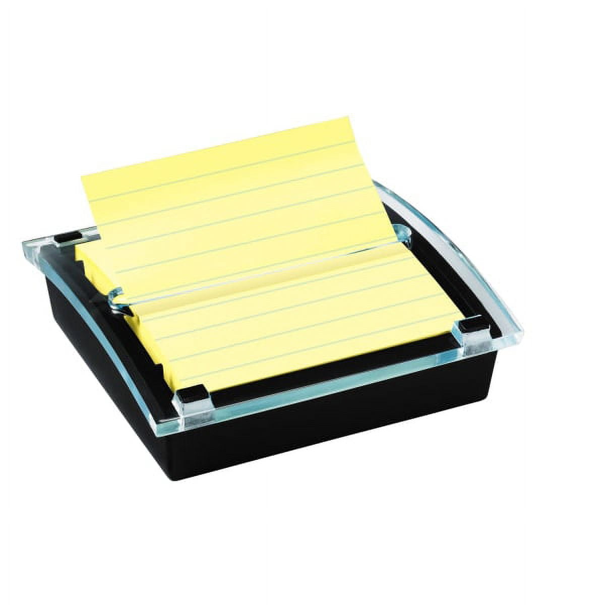 Post-it Note Dispensers, 4 in x 4 in, 1 Dispenser, 1 Pad, 90 Sheets/Pad, Clean Removal, Canary Yellow, Lined