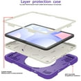 thumbnail image 3 of Elehold 3 Layers Multi-Functional Case foriPad 10th Gen 10.9" (2022) Case,with Heavy Duty Shock Resistant Rugged Protection Shoulder Strap Ring Kickstand Protective Case,Deep Purple, 3 of 11