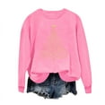 thumbnail image 4 of Womens Casual Christmas Long Sleeve Tee Shirts Women Sweatshirt Oversized Cardigan Sweaters Dressy Casual Fall Tops Loose Fit Fall Tops, 4 of 6