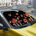 thumbnail image 5 of FORUDESIGNS Mushroom Butterfly Flower Pattern Car Windshield Sun Shade Thickened Windshield Dash Protector, Vehicle Dashboard Shield Car Interior Sun Protection (57.1 x 27.4 inch), 5 of 7