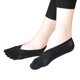 thumbnail image 2 of Par de calcetines náuticos para mujer de cinco de de Footsie Low Cut Black/Nude Zulema Toes Calcetines, 2 of 8