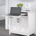 thumbnail image 3 of Scranton & Co Contemporary Engineered Wood Secretary Desk with Cabinet in White, 3 of 7